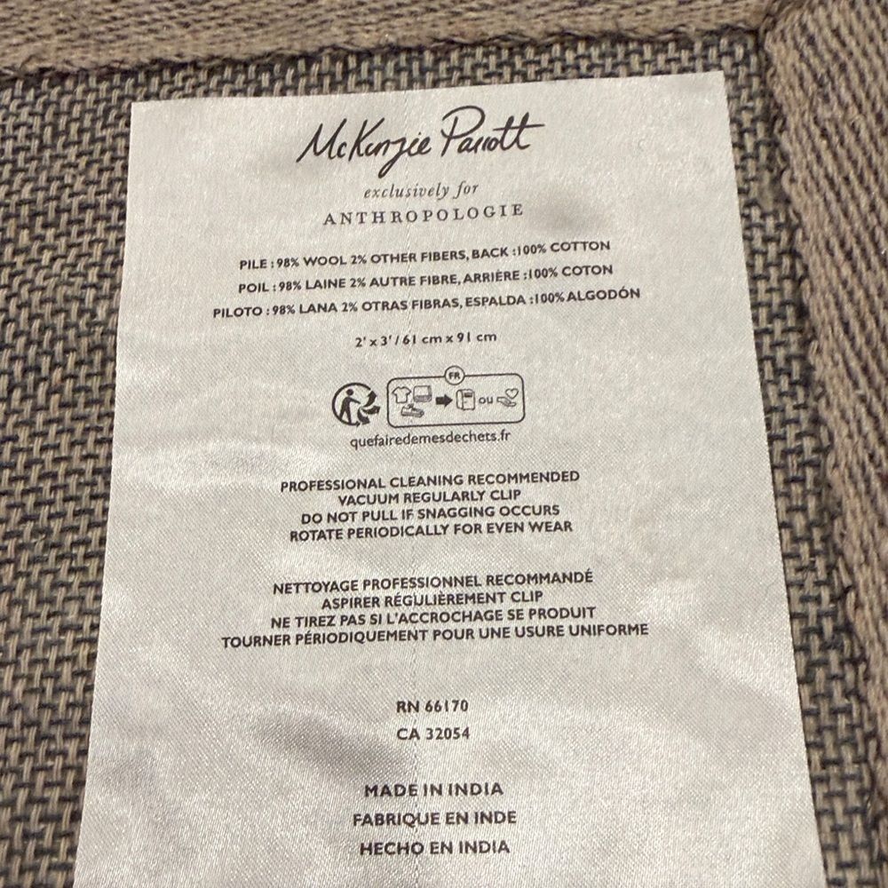 Anthropologie McKenzie Parrott Wool Tufted Bloom Rug - Picture 8 of 11